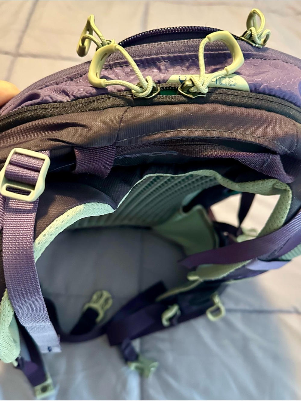 Gregory purple daypack with teal logo accents - Picture 13 of 14